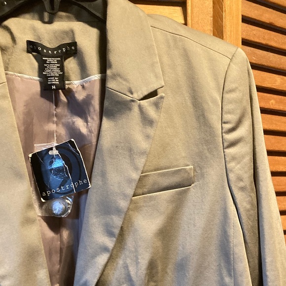 Apostrophe Essential Taupe/Grey/Khaki Jacket/Blazer - Picture 7 of 16